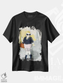 تیشرت مشکی طرح دار رهسپار پاریس، هنر دیجیتال اثر جانکول آرت | فروشگاه ایماژ