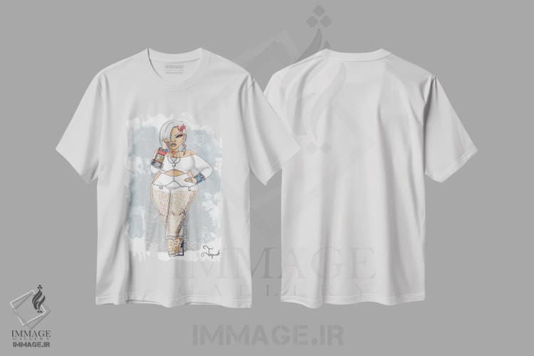 تیشرت سفید طرح دار برج سرطان، هنر دیجیتال اثر جانکول آرت | فروشگاه ایماژ