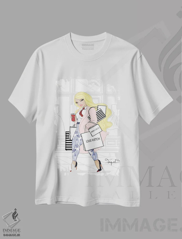 تیشرت سفید طرح دار روز خرید، هنر دیجیتال اثر جانکول آرت | فروشگاه ایماژ