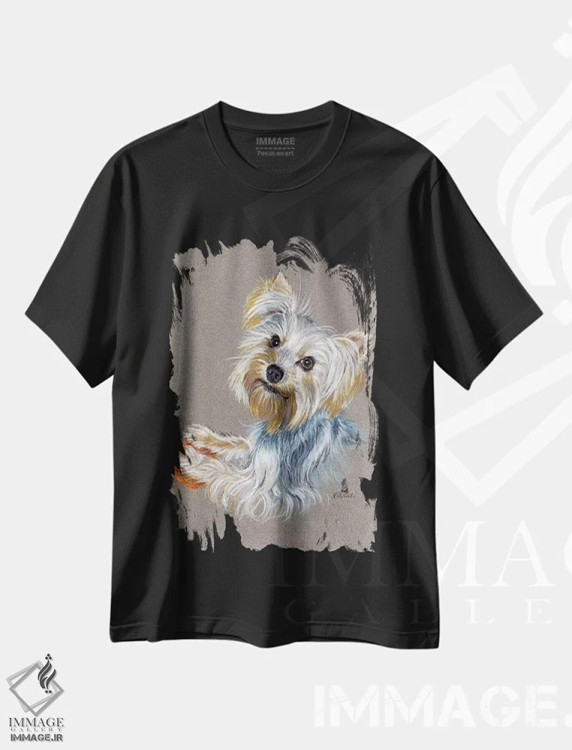 تیشرت مشکی طرح دار یورکی اثر جنیفر رداستریک | immage.ir