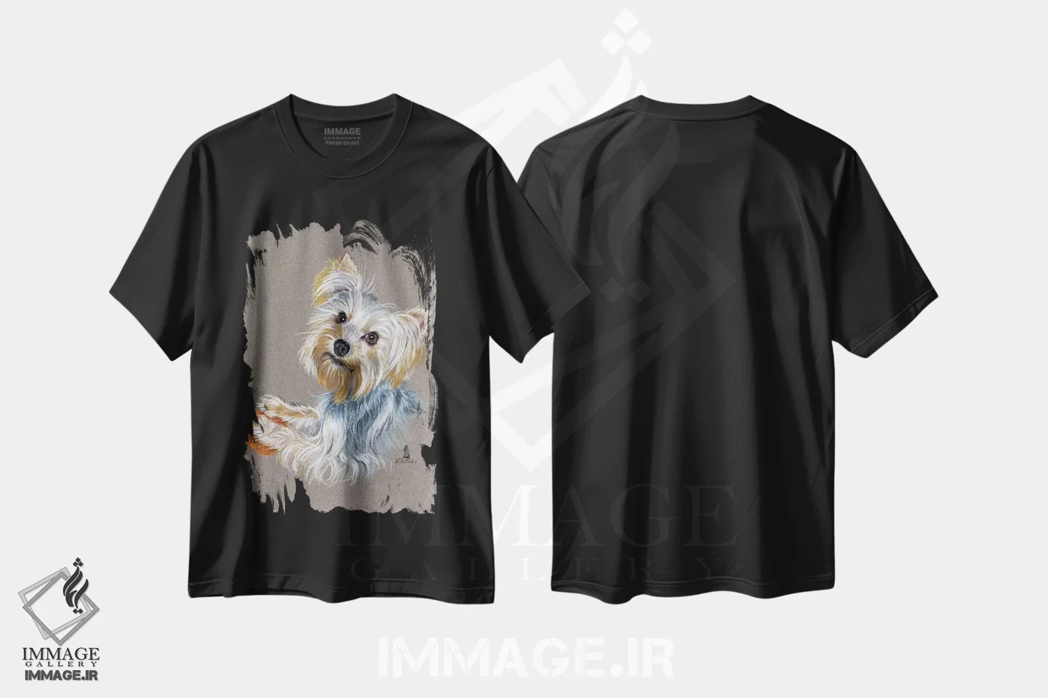 تیشرت مشکی طرح دار یورکی اثر جنیفر رداستریک | immage.ir