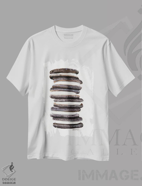 تیشرت سفید طرح دار توده ای از شگفتی، دکور معاصر اثر جنیفر رداستریک | immage.ir