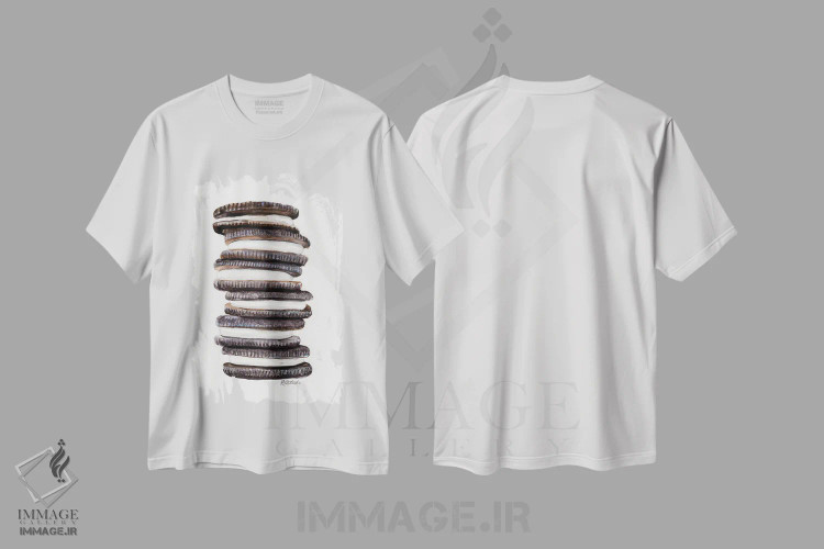 تیشرت سفید طرح دار توده ای از شگفتی، دکور معاصر اثر جنیفر رداستریک | immage.ir