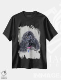 تیشرت مشکی طرح دار پودل اثر جنیفر رداستریک | فروشگاه ایماژ