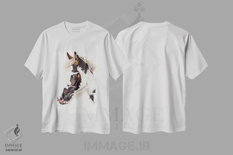 تیشرت سفید طرح دار کُره مایهٔ کولی اثر جنیفر رداستریک | immage.ir
