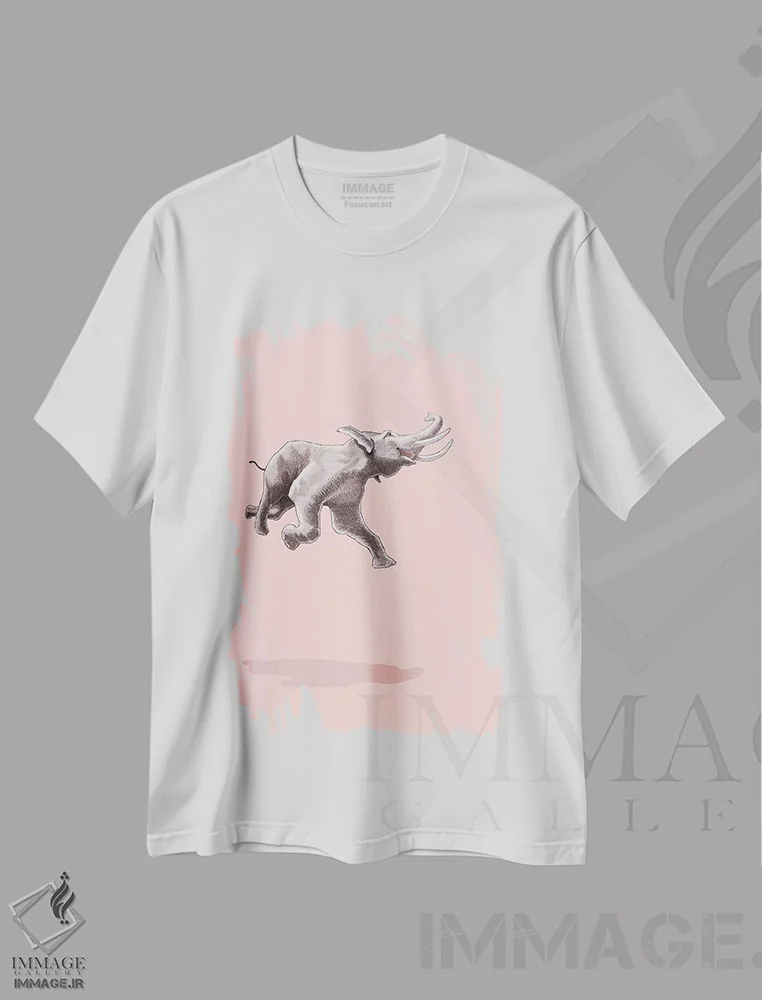 تیشرت سفید طرح دار شناور چون پرنده اثر جیسون رتلیف | فروشگاه ایماژ