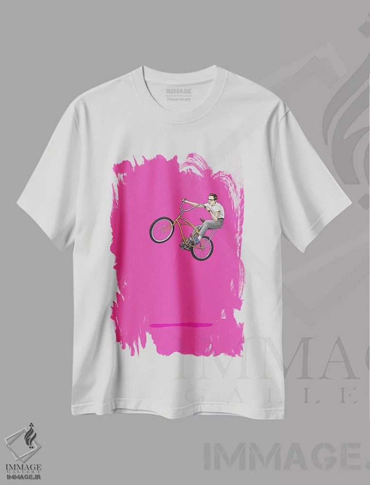 تیشرت سفید طرح دار شناور در میان ابرها اثر جیسون رتلیف | فروشگاه ایماژ