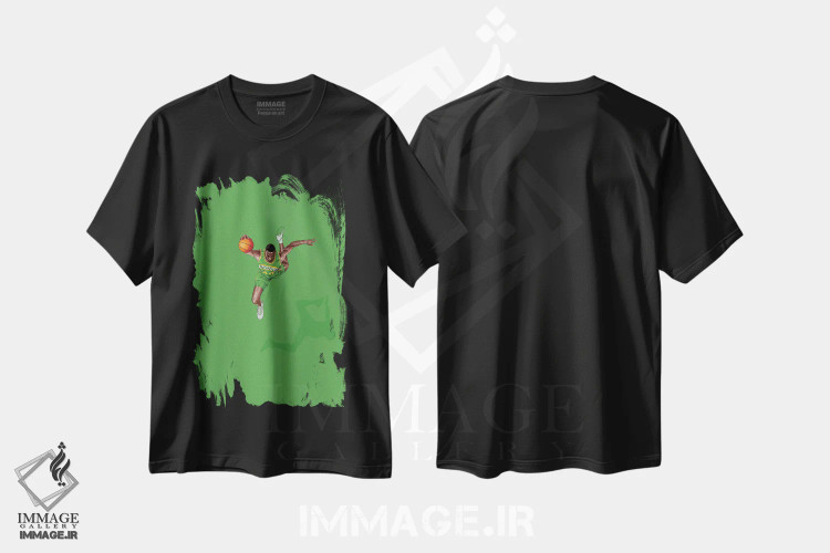 تیشرت مشکی طرح دار مسافران مکرر کمپ، هنر آمریکایی آفریقایی تبار اثر جیسون رتلیف | immage.ir