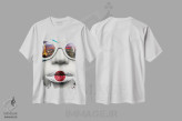 تیشرت سفید طرح دار طرفدار مد توکیو، هنر دیجیتال اثر یان رافائل | فروشگاه ایماژ