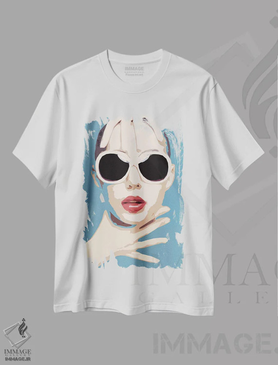 تیشرت سفید طرح دار سر بریده، هنر دیجیتال اثر یان رافائل | فروشگاه ایماژ