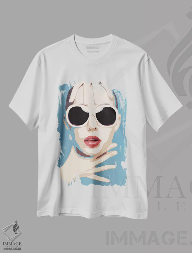 تیشرت سفید طرح دار سر بریده، هنر دیجیتال اثر یان رافائل | فروشگاه ایماژ