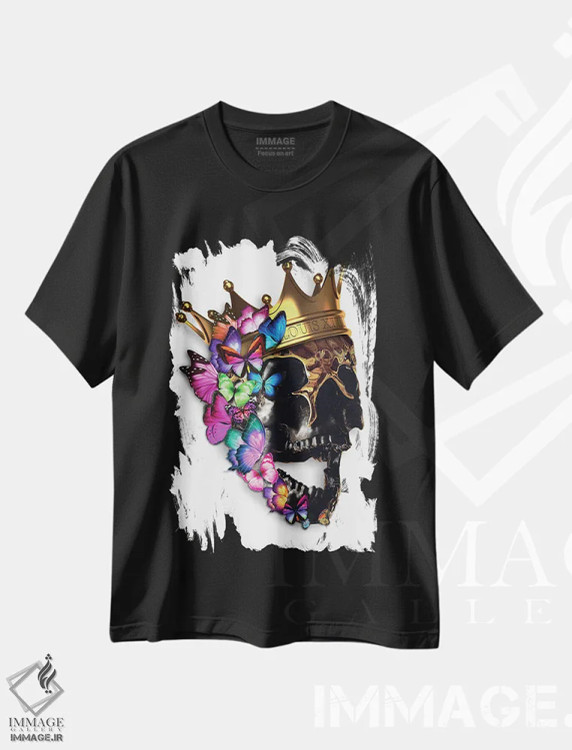 تیشرت مشکی طرح دار اسکانگ، هنر دیجیتال اثر یان رافائل | immage.ir