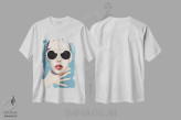 تیشرت سفید طرح دار سر بریده، هنر دیجیتال اثر یان رافائل | فروشگاه ایماژ