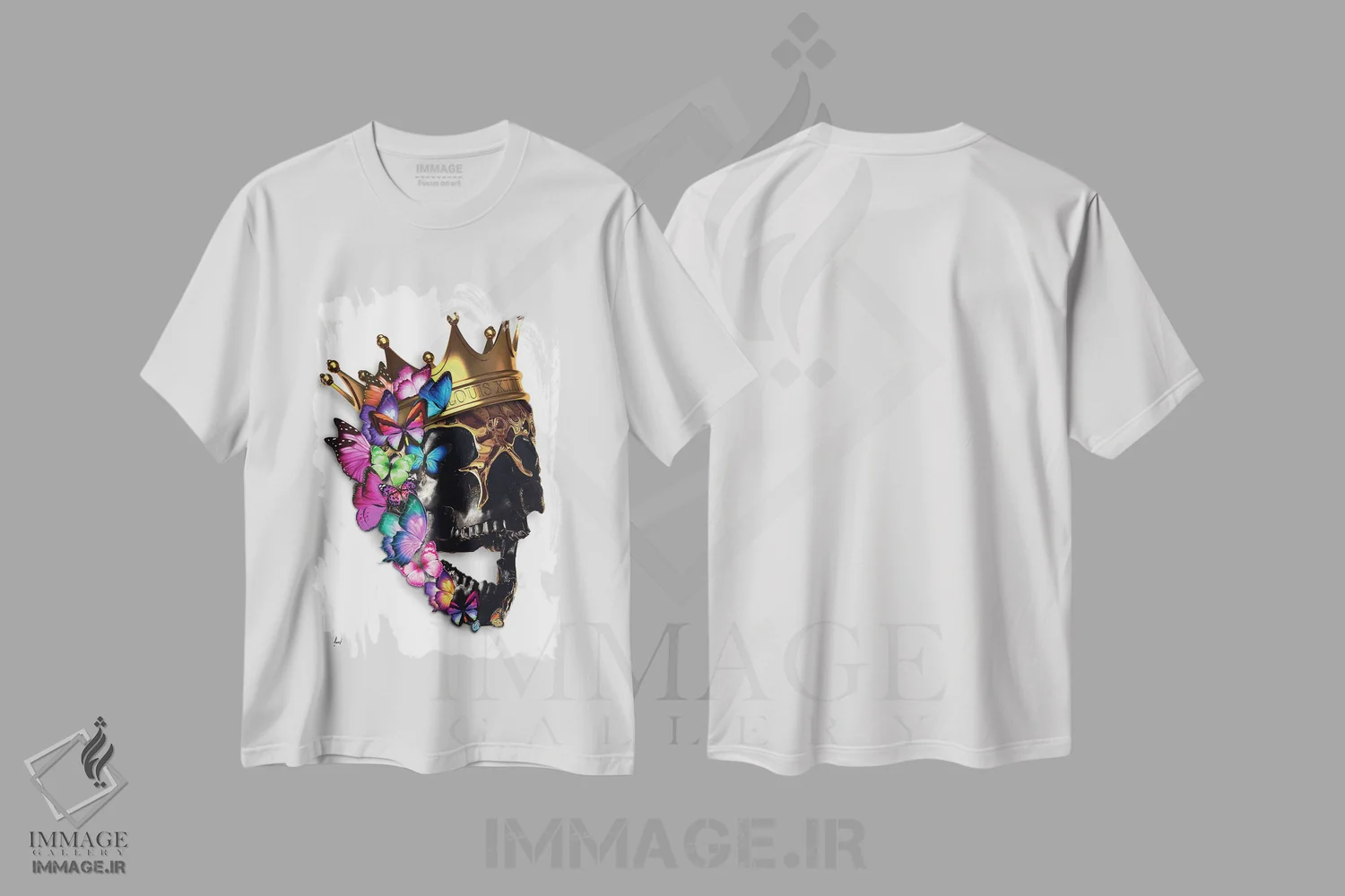 تیشرت سفید طرح دار اسکانگ، هنر دیجیتال اثر یان رافائل | فروشگاه ایماژ