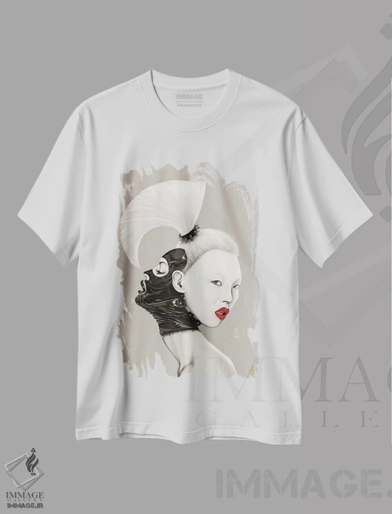 تیشرت سفید طرح دار به ترس لعنت ۲، دکوراسیون جایگزین اثر جولیو روسی | فروشگاه ایماژ