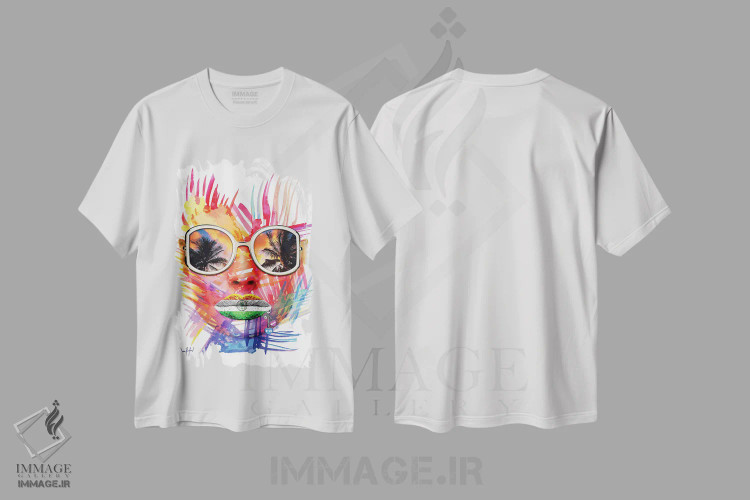 تیشرت سفید طرح دار دختر جسور میامی، دکوراسیون جایگزین اثر یان رافائل | immage.ir