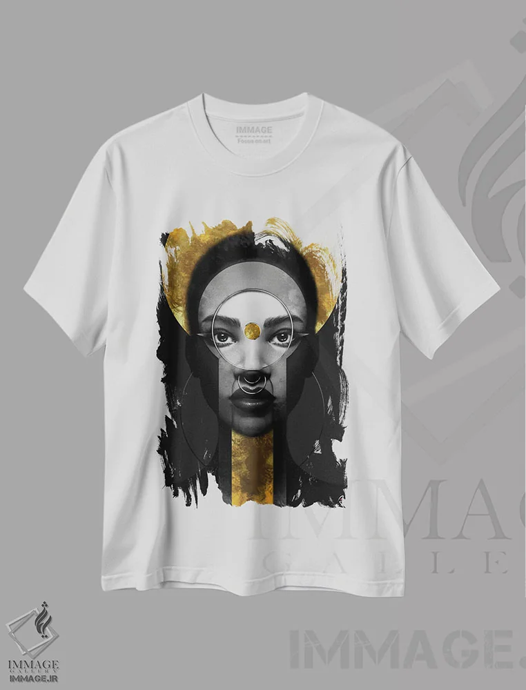 تیشرت سفید طرح دار مخفی کاری، دکوراسیون جایگزین اثر جولیو روسی | immage.ir