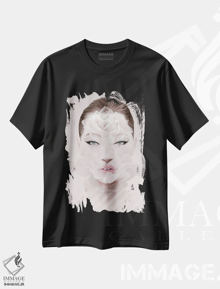 تیشرت مشکی طرح دار راش، هنر دیجیتال اثر جولیو روسی | immage.ir