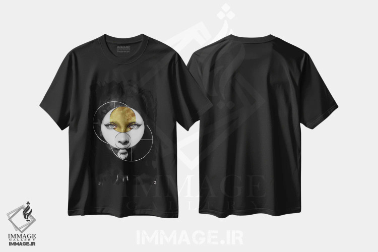 تیشرت مشکی طرح دار سرگیجه، دکوراسیون جایگزین اثر جولیو روسی | immage.ir