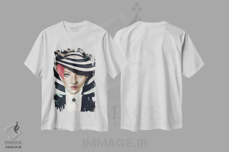 تیشرت سفید طرح دار راه راه ها، دکوراسیون جایگزین اثر جولیو روسی | immage.ir