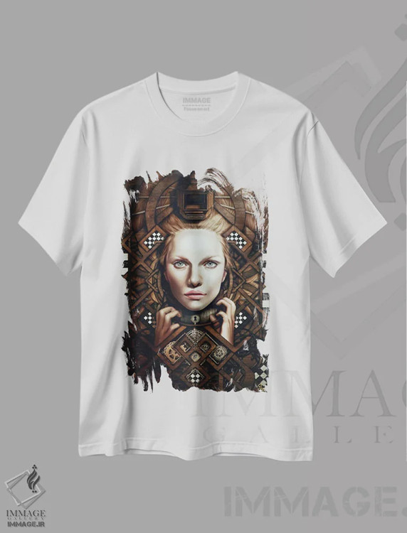 تیشرت سفید طرح دار پیش از آنکه دیر شود، هنر دیجیتال اثر جولیو روسی | فروشگاه ایماژ