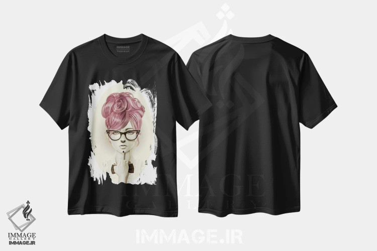 تیشرت مشکی طرح دار لعنت به تو، هنر دیجیتال اثر جولیو روسی | فروشگاه ایماژ