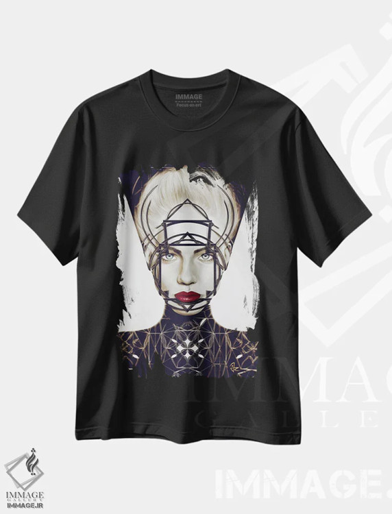 تیشرت مشکی طرح دار جدایی، دکوراسیون جایگزین اثر جولیو روسی | فروشگاه ایماژ