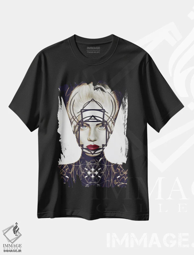 تیشرت مشکی طرح دار جدایی، دکوراسیون جایگزین اثر جولیو روسی | فروشگاه ایماژ