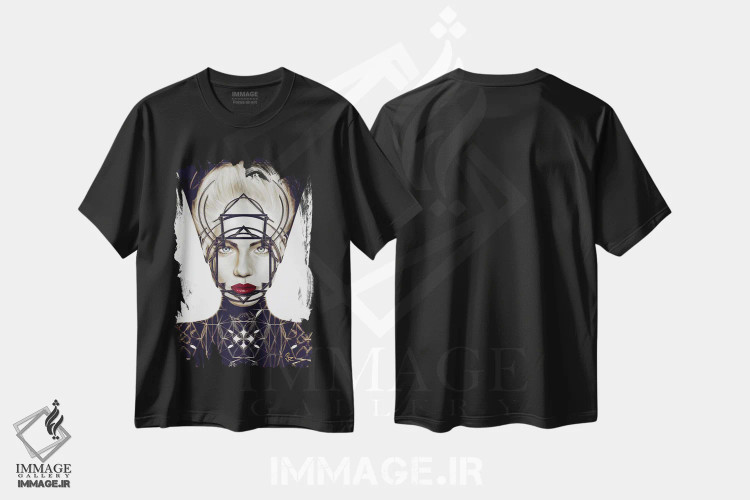 تیشرت مشکی طرح دار جدایی، دکوراسیون جایگزین اثر جولیو روسی | فروشگاه ایماژ