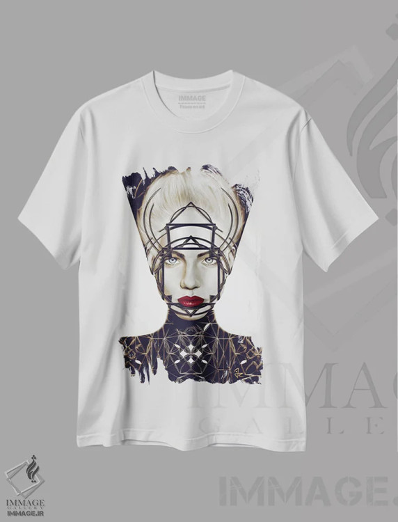 تیشرت سفید طرح دار جدایی، دکوراسیون جایگزین اثر جولیو روسی | immage.ir
