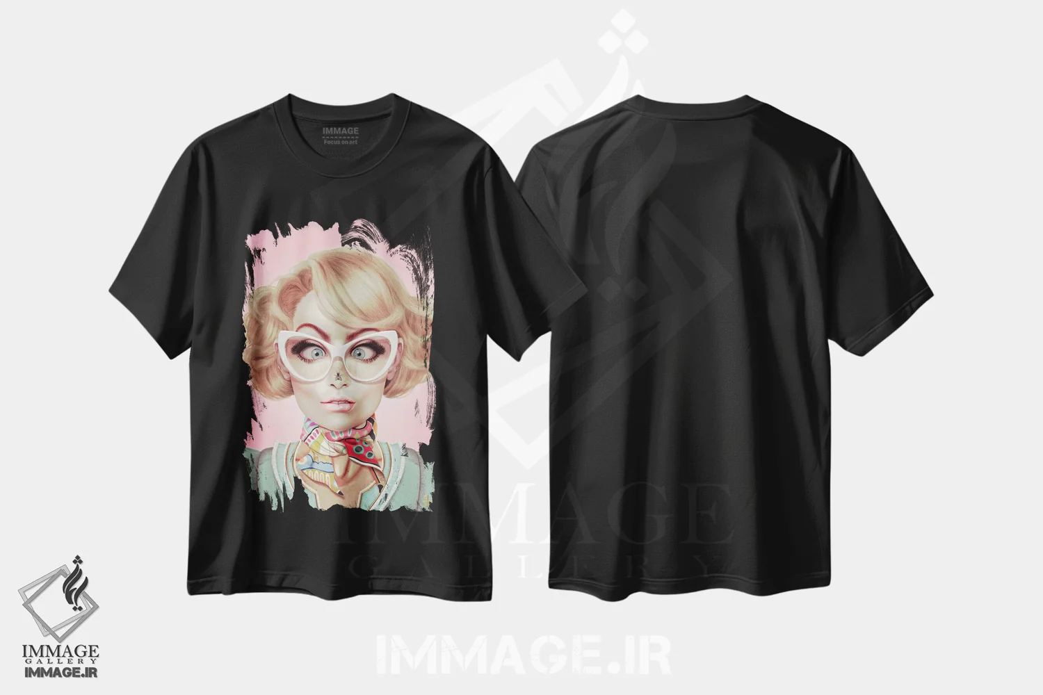 تیشرت مشکی طرح دار پرواز کن، هنر فاخر معاصر اثر جولیو روسی | immage.ir