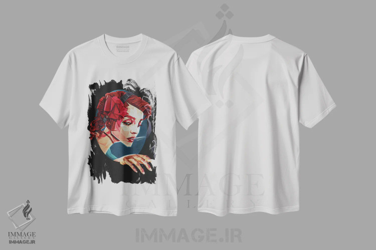 تیشرت سفید طرح دار شاهزاده سیگاری، دکوراسیون جایگزین اثر جولیو روسی | immage.ir
