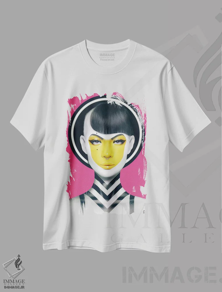 تیشرت سفید طرح دار فریاد، هنر دیجیتال اثر جولیو روسی | immage.ir