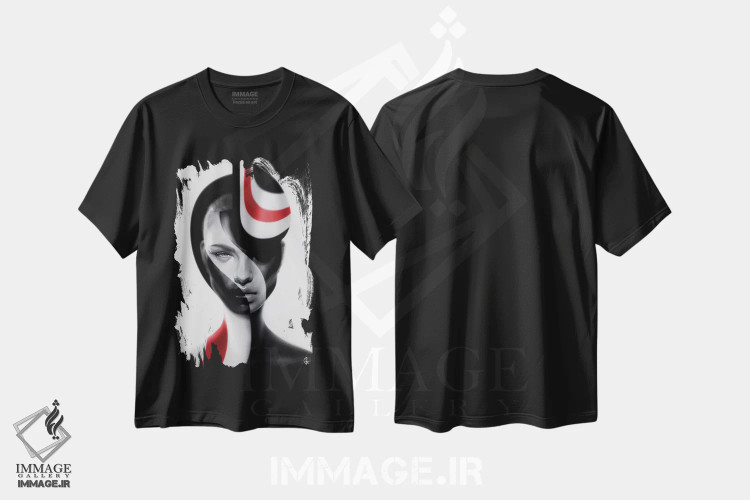 تیشرت مشکی طرح دار کروی، هنر دیجیتال اثر جولیو روسی | immage.ir