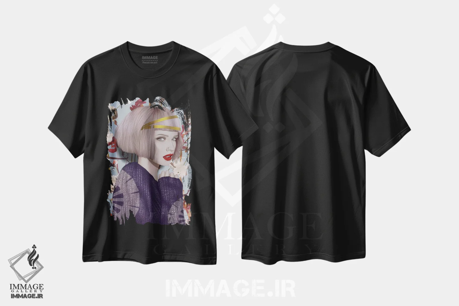 تیشرت مشکی طرح دار انکار، هنر فاخر معاصر اثر جولیو روسی | immage.ir