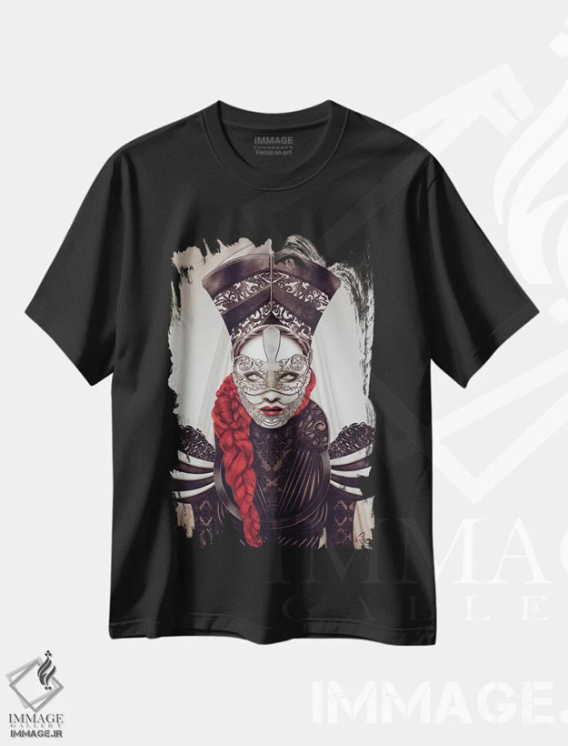تیشرت مشکی طرح دار سابلا، دکوراسیون جایگزین اثر جولیو روسی | فروشگاه ایماژ