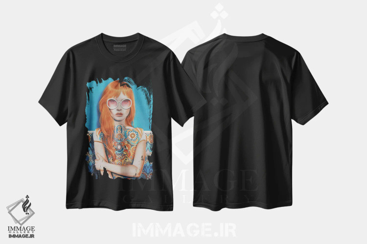 تیشرت مشکی طرح دار تابستان هندی، هنر فاخر معاصر اثر جولیو روسی | immage.ir