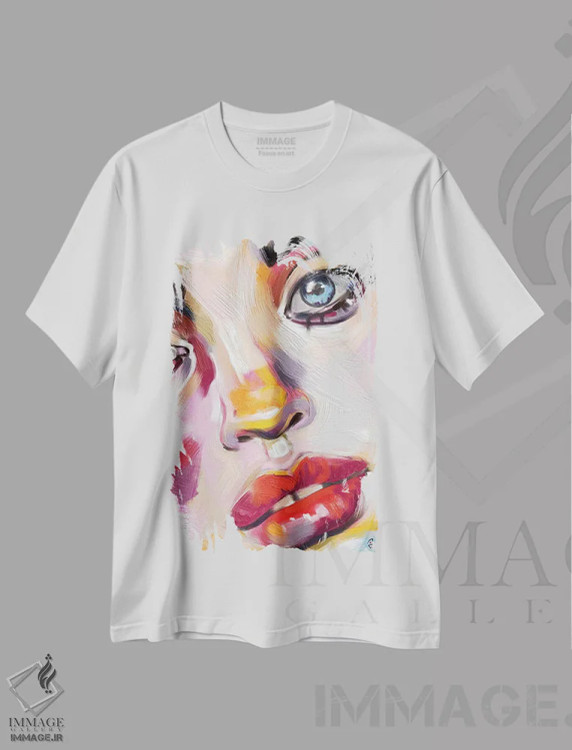 تیشرت سفید طرح دار درخشان سه، هنر دیجیتال اثر جولیو روسی | immage.ir