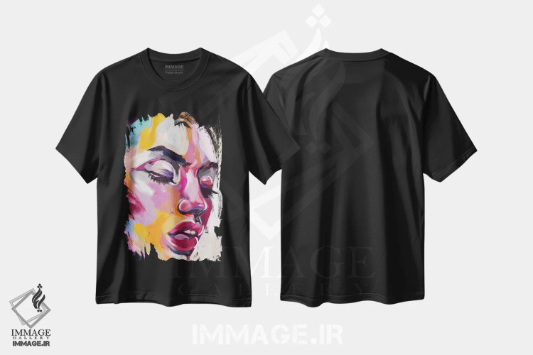 تیشرت مشکی طرح دار درخشان شش، هنر دیجیتال اثر جولیو روسی | immage.ir