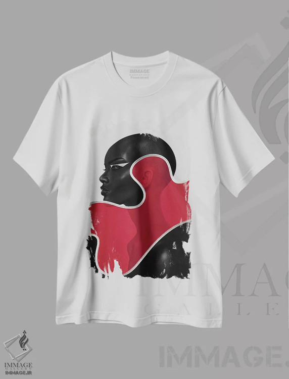 تیشرت سفید طرح دار رنگ دو، هنر دیجیتال اثر جولیو روسی | immage.ir