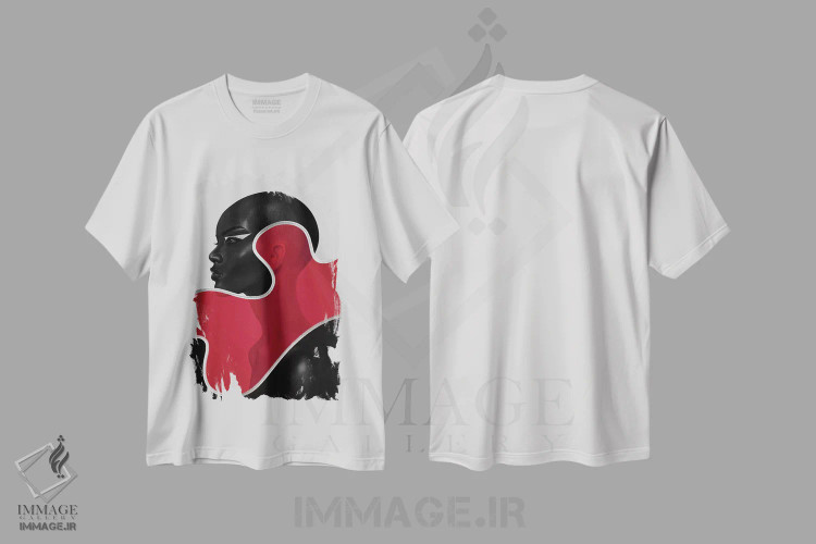 تیشرت سفید طرح دار رنگ دو، هنر دیجیتال اثر جولیو روسی | immage.ir