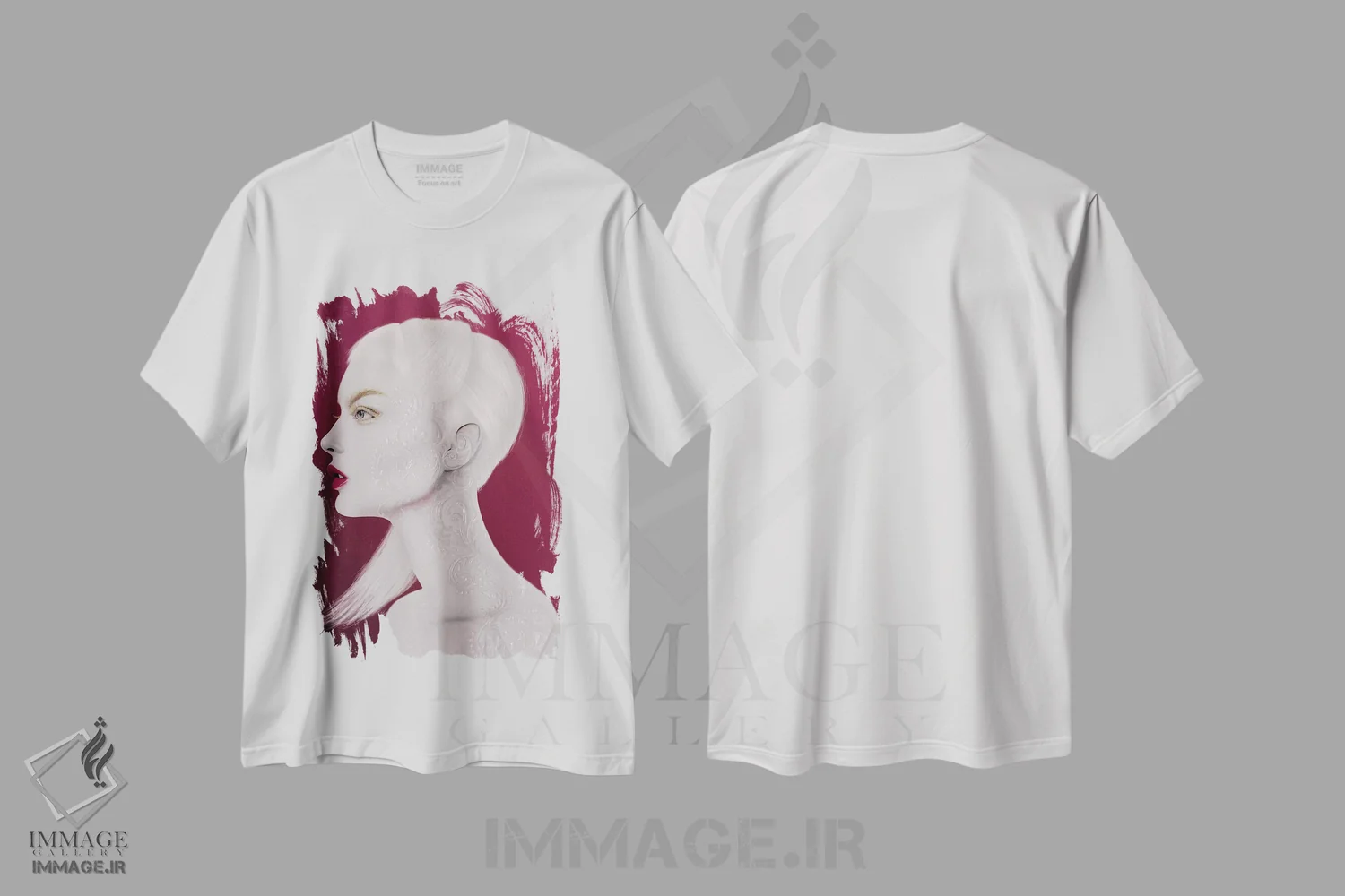 تیشرت سفید طرح دار مروارید، هنر دیجیتال اثر جولیو روسی | immage.ir