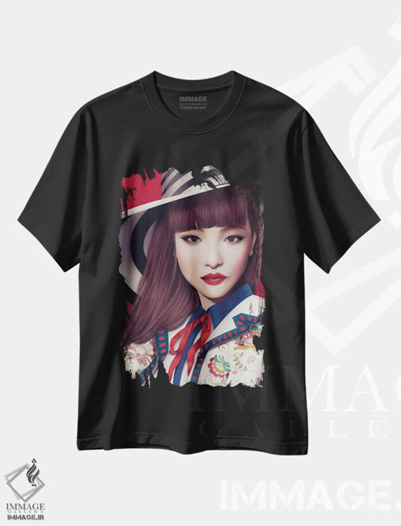 تیشرت مشکی طرح دار سرخی گیلاس، دکور آسیایی اثر جولیو روسی | immage.ir