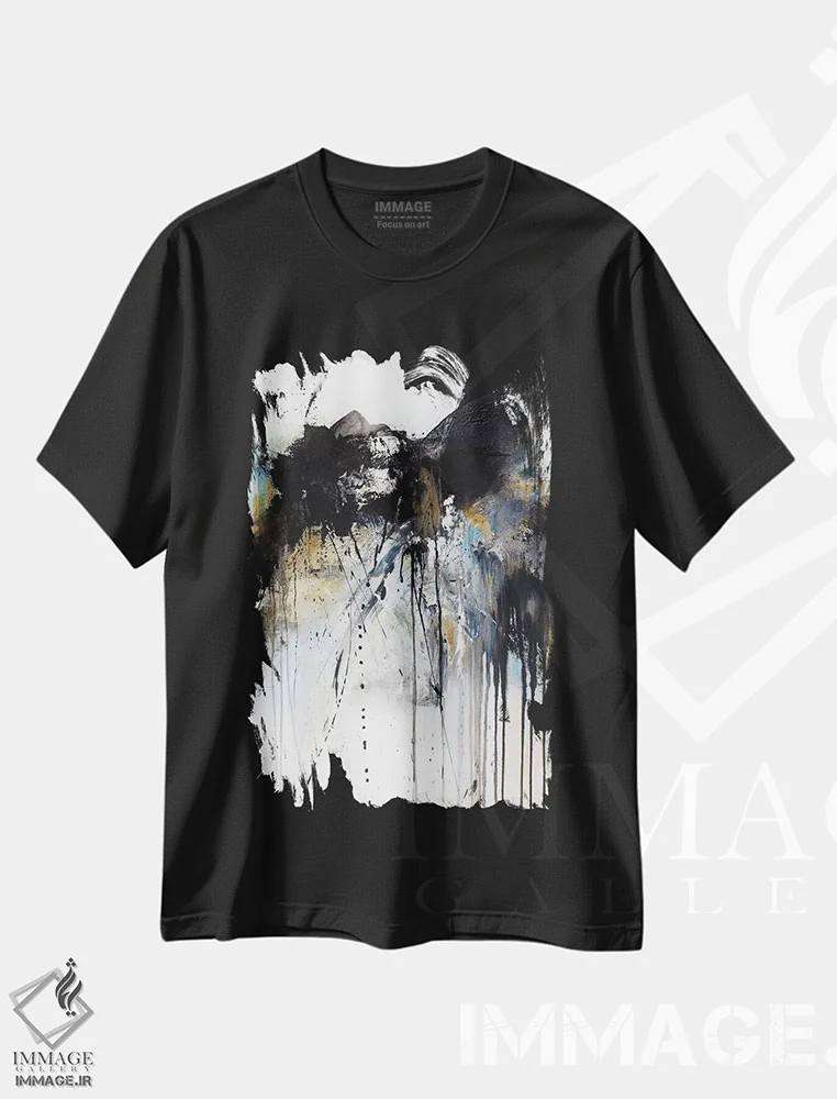 تیشرت مشکی طرح دار باغ ماه یک اثر جود رمِدیوس | فروشگاه ایماژ