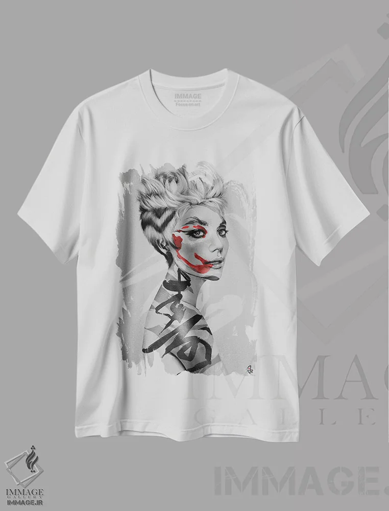 تیشرت سفید طرح دار کوتوبوکی، هنر دیجیتال اثر جولیو روسی | immage.ir
