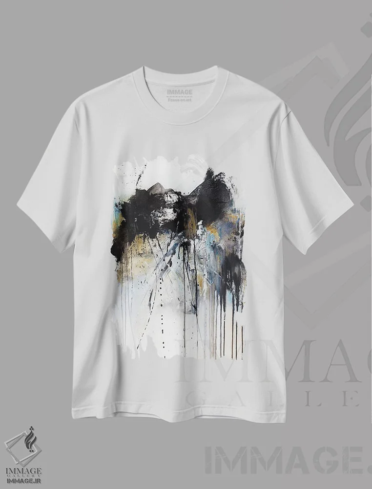 تیشرت سفید طرح دار باغ ماه یک اثر جود رمِدیوس | immage.ir