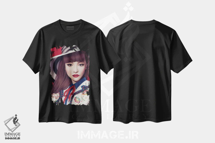 تیشرت مشکی طرح دار سرخی گیلاس، دکور آسیایی اثر جولیو روسی | immage.ir