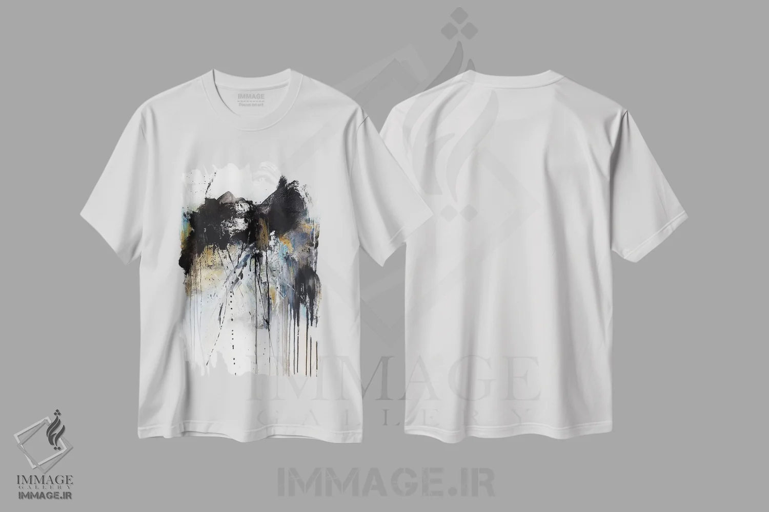 تیشرت سفید طرح دار باغ ماه یک اثر جود رمِدیوس | immage.ir