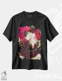 تیشرت مشکی طرح دار شکوفه شبانه اثر جود رمِدیوس | immage.ir
