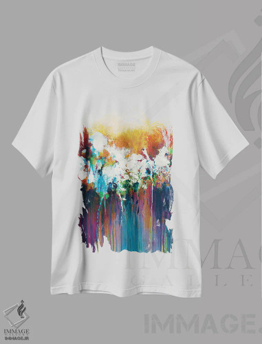 تیشرت سفید طرح دار آیین بهار اثر جود رمِدیوس | فروشگاه ایماژ
